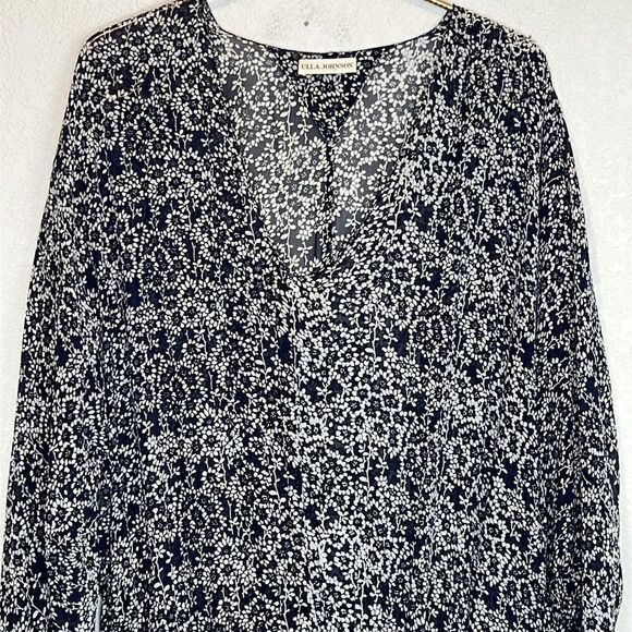 New Ulla Johnson Samir’s Blue Silk Mini Dress Size 8 - Picture 4 of 16